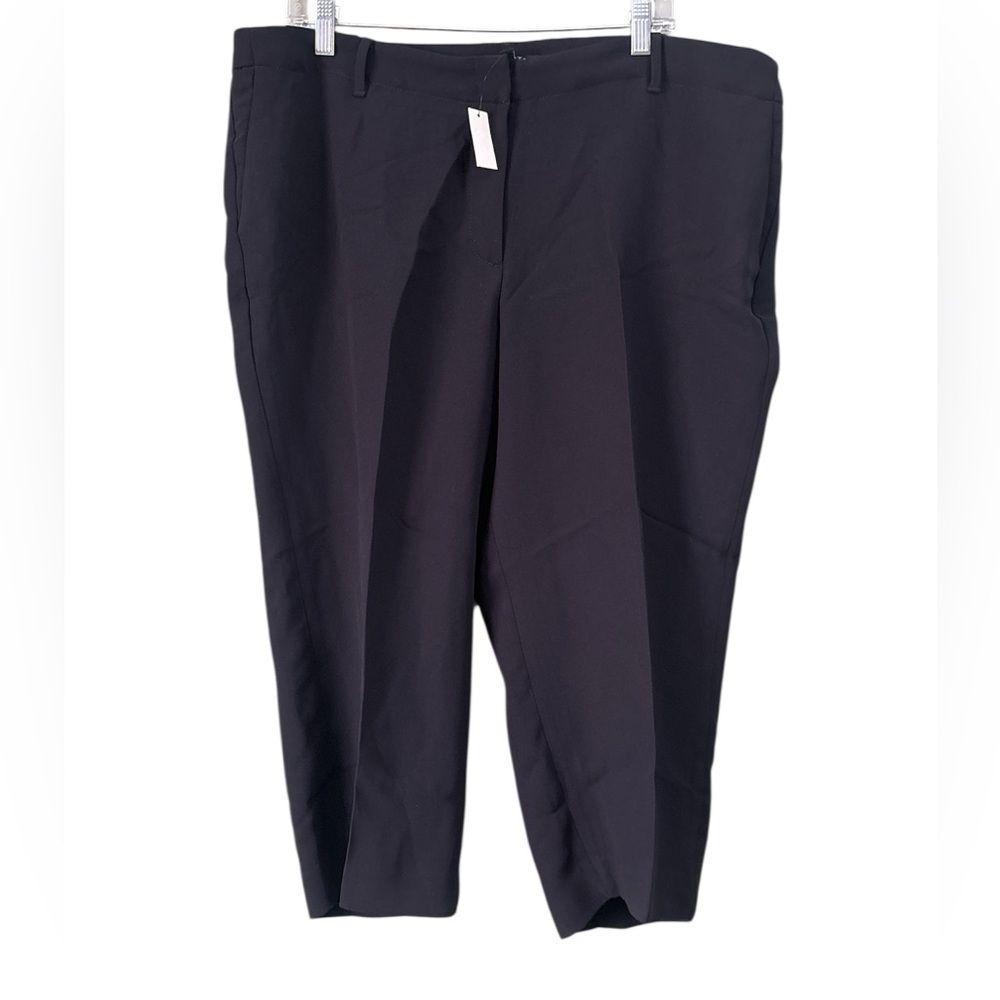 NWT Talbots Black Straight Leg Crop Pants Sz 18WP Petites